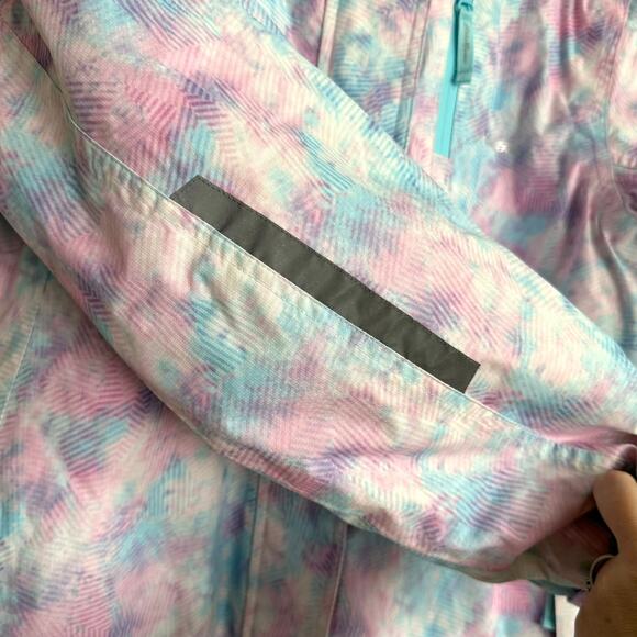 Eddie Bauer Water Color Insulated Hooded Parka Coat Girl's Size XL 16 - Picture 8 of 13